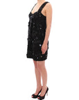 Dolce & Gabbana Black floral crystal embedded dress