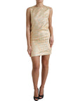 Dolce & Gabbana Metallic Floral Jacquard A-line Mini Dress