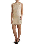 Dolce & Gabbana Metallic Floral Jacquard A-line Mini Dress