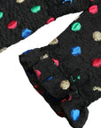 Dolce & Gabbana Black Polka Dot Ruffle Cotton Midi Dress
