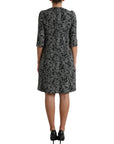 Dolce & Gabbana Black Chevron Polyester Shift Mini Dress