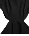 Dolce & Gabbana Black Viscose Cut Out A-line Long Sleeves Mini Dress