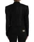 Dolce & Gabbana Black Striped SICILIA Double Breasted Jacket