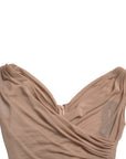 Dolce & Gabbana Beige Viscose V-neck Sleeveless Tank Top