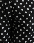 Dolce & Gabbana Black White Polka Dot Nylon Shift Mini Dress