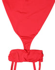 Dolce & Gabbana Red Cutout Nylon Sheath Sleeveless Mini Dress