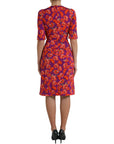 Dolce & Gabbana Multicolor Floral Poppy Print Sheath Dress