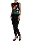 Dolce & Gabbana Black Jungle Crew Neck Sleeveless Tank Top