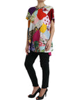 Dolce & Gabbana Multicolor Patchwork Cotton Silk Blouse Top