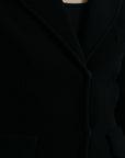 Dolce & Gabbana Black Viscose Single Breasted Blazer Jacket