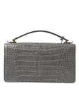 Balenciaga Gray Exotic Leather Medium Shoulder Hand Purse Bag