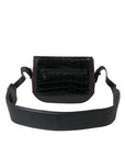 Balenciaga Black Exotic Leather Shoulder Crossbody Camera Bag