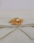 Dolce & Gabbana White Wool Stretch Brooch Shift Dress