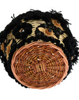 Dolce & Gabbana Beige Straw Snakeskin Pom Pom Crystal AGNESE Bag