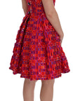 Dolce & Gabbana Pink Patterned A-line Above Knees Dress