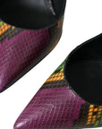 Dolce & Gabbana Multicolor Exotic Leather Heels Pumps Shoes
