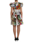 Dolce & Gabbana Multicolor Patchwork Cotton Aline Mini Dress