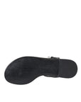 Dolce & Gabbana Black Crystal Flats Sandals Flip Flops Shoes