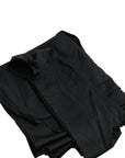 Dolce & Gabbana Black Wool Cutout Asymmetric Long Sleeve Top