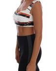 Dolce & Gabbana Multicolor Sequined Stretch Bustier Top