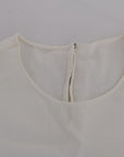 Dolce & Gabbana White Silk ITALIA IS LOVE Blouse T-shirt