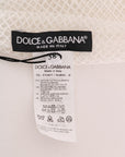 Dolce & Gabbana White Net Tank Transparent Top