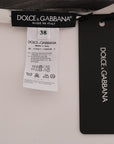 Dolce & Gabbana White Black Striped Printed Blouse Top