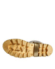 Dolce & Gabbana Metallic Gold Rubber PVC Rain Boots Shoes