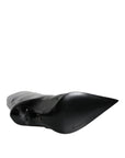 Dolce & Gabbana Black Patent Leather Mid Calf Boots Shoes