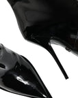 Dolce & Gabbana Black Patent Leather Mid Calf Boots Shoes