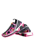 Dolce & Gabbana Pink Sorrento Crystals Low Top Sneakers Shoes