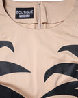 Moschino Beige Cotton Short Sleeve Knee Length Dress