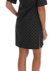 Dolce & Gabbana Gray Polka Dotted Wool Stretch Dress