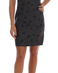 Dolce & Gabbana Gray Polka Dotted Sheath Wool Dress