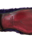Dolce & Gabbana Purple Sheep Fur Leather Loafers