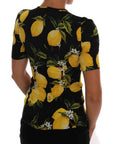 Dolce & Gabbana Multicolor Lemon Silk Stretch T-Shirt