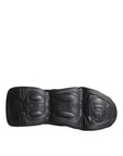 Dolce & Gabbana Black Slip On Wave Socks Sneakers Shoes
