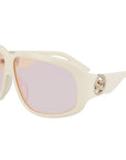 Longchamp White Acetate Sunglasses