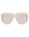 Longchamp White Acetate Sunglasses