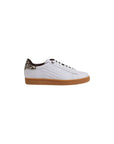 EA7 Emporio Armani Beige Leather Low Top Sneakers