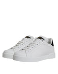 Dolce & Gabbana White Leather Classic Low Top Sneakers Shoes