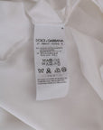 Dolce & Gabbana White Cotton Silk T-Shirt