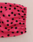 Dolce & Gabbana Pink Polka Dotted Silk Blouse