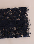 Dolce & Gabbana Blue Taormina Floral Lace Sheath Dress
