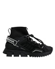 Dolce & Gabbana Black Sorrento Socks Logo Sneakers Shoes