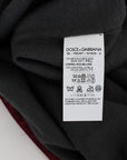 Dolce & Gabbana Red Knight Print Silk Blouse T-shirt