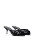 Dolce & Gabbana Black Snake Skin Platform Sandals