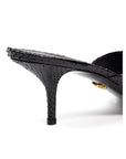 Dolce & Gabbana Black Snake Skin Platform Sandals
