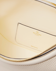 Valentino Garavani Ivory Leather Small Hobo Vlogo Shoulder Bag