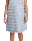 Dolce & Gabbana Light Blue Silver Shift Gown Dress